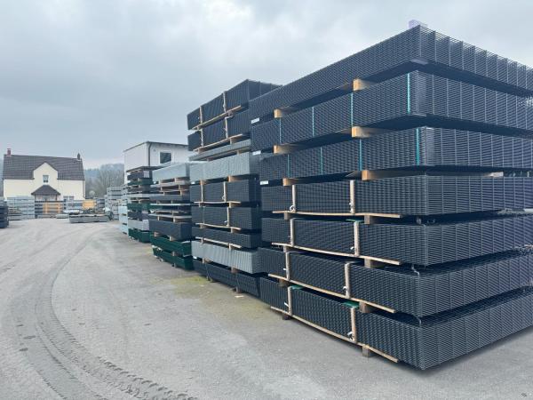 Doppelstabgitter Zaun Anthrazit